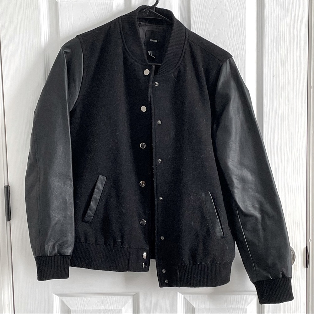 Black Letterman-Style Jacket